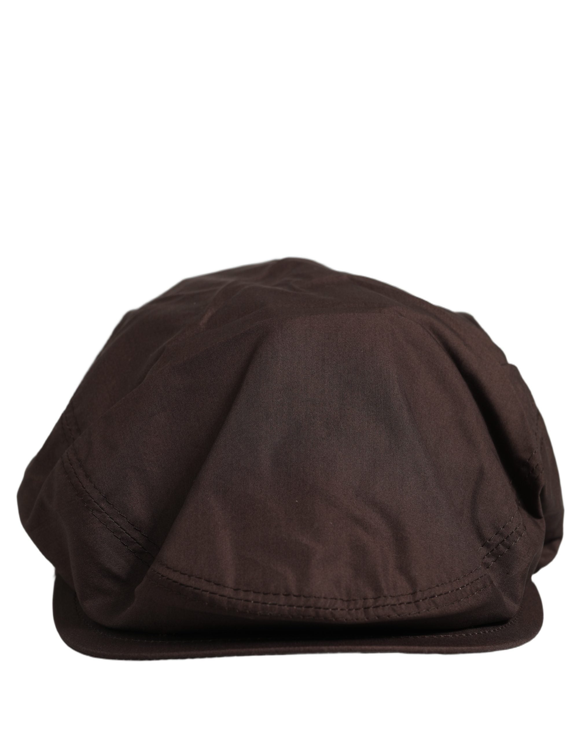 Dolce & Gabbana Men Brown Cotton Newsboy Capello Cabbie Hat Dolce & Gabbana