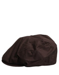 Dolce & Gabbana men's brown cotton newsboy cap, stylish cabbie hat with classic design and textured fabric.
