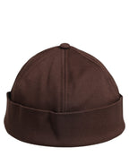 Dolce & Gabbana Men Brown Cotton Docker Capello Brimless Hat Dolce & Gabbana