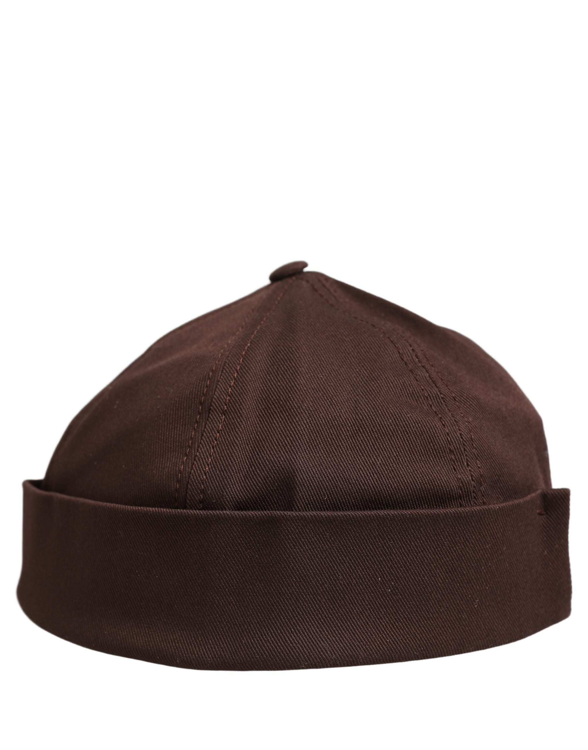 Dolce & Gabbana Men Brown Cotton Docker Capello Brimless Hat Dolce & Gabbana
