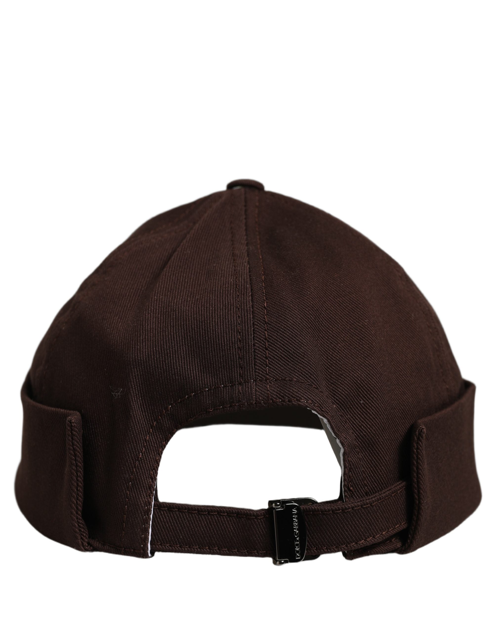 Dolce & Gabbana Men Brown Cotton Docker Capello Brimless Hat Dolce & Gabbana
