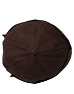 Dolce & Gabbana Men Brown Cotton Docker Capello Brimless Hat Dolce & Gabbana