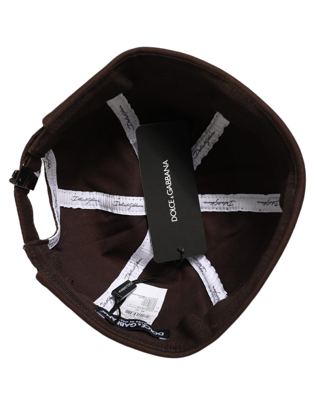 Dolce & Gabbana Men Brown Cotton Docker Capello Brimless Hat Dolce & Gabbana