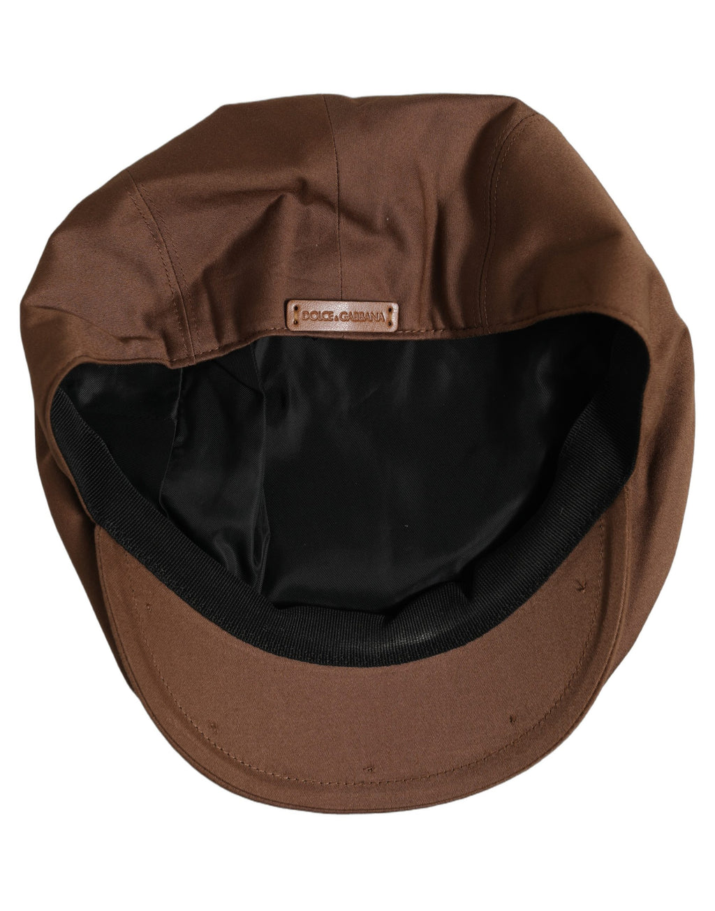 Dolce & Gabbana Men Brown Cotton Newsboy Capello Cabbie Hat Dolce & Gabbana