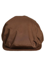 Dolce & Gabbana Men Brown Cotton Newsboy Capello Cabbie Hat Dolce & Gabbana
