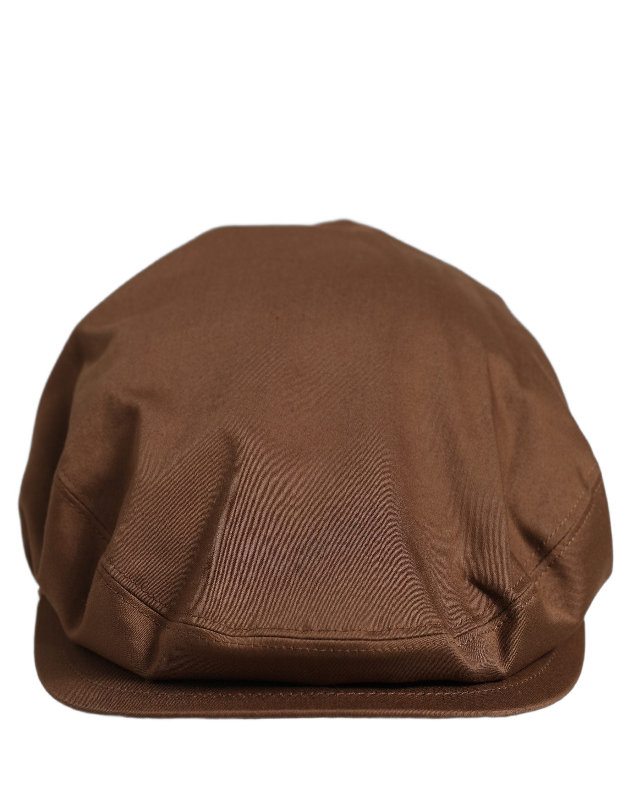 Dolce & Gabbana Men Brown Cotton Newsboy Capello Cabbie Hat Dolce & Gabbana