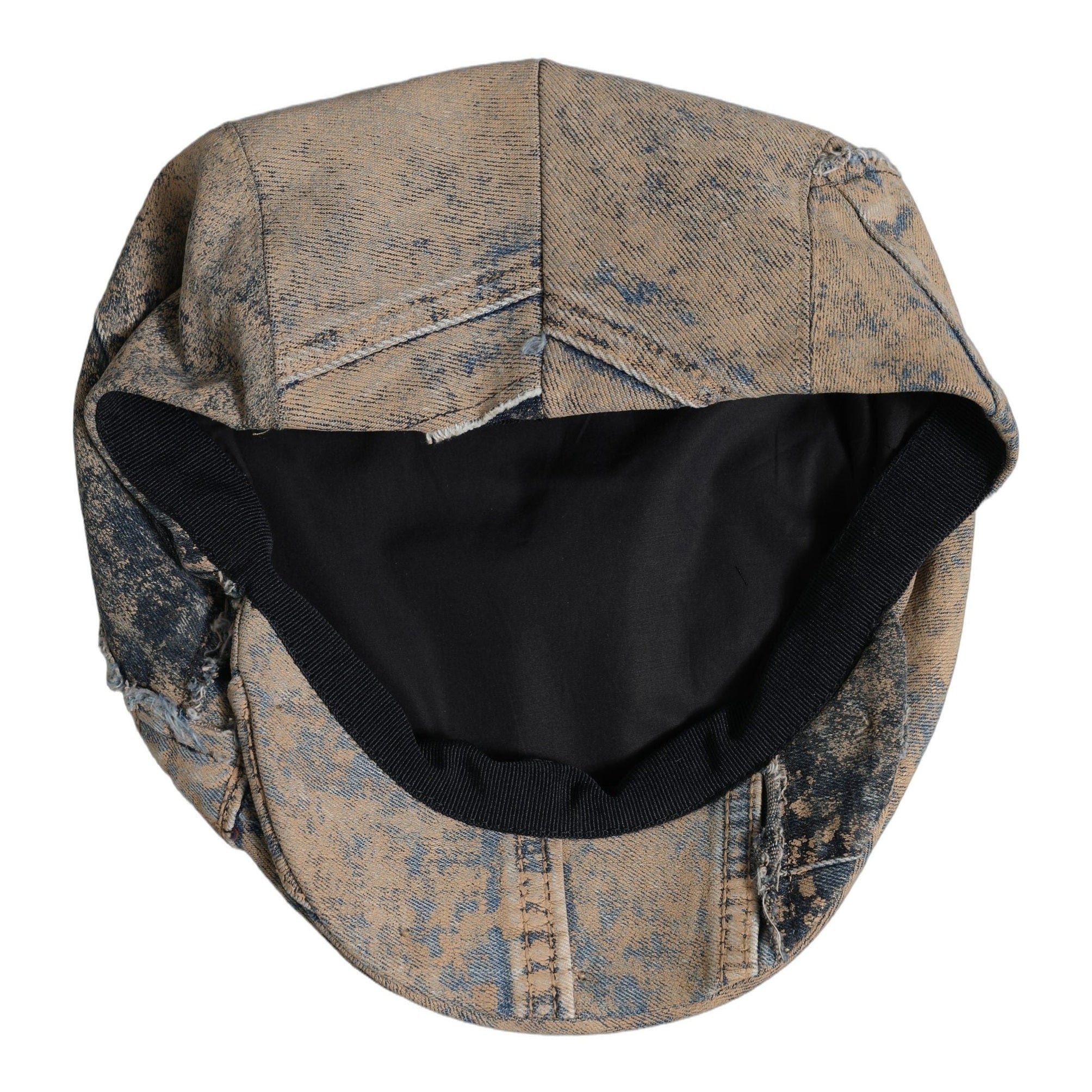 Dolce & Gabbana Brown Cotton Denim Newsboy Capello Cabbie Hat Dolce & Gabbana