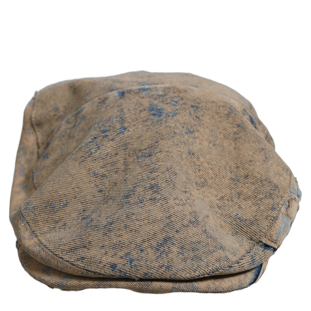 Dolce & Gabbana Brown Cotton Denim Newsboy Capello Cabbie Hat Dolce & Gabbana