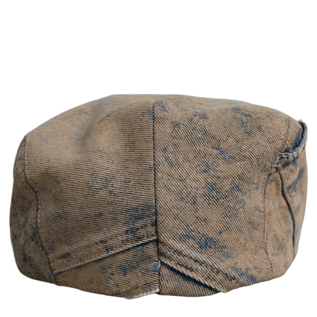Dolce & Gabbana Brown Cotton Denim Newsboy Capello Cabbie Hat Dolce & Gabbana