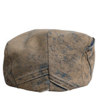 Dolce & Gabbana Brown Cotton Denim Newsboy Capello Cabbie Hat Dolce & Gabbana