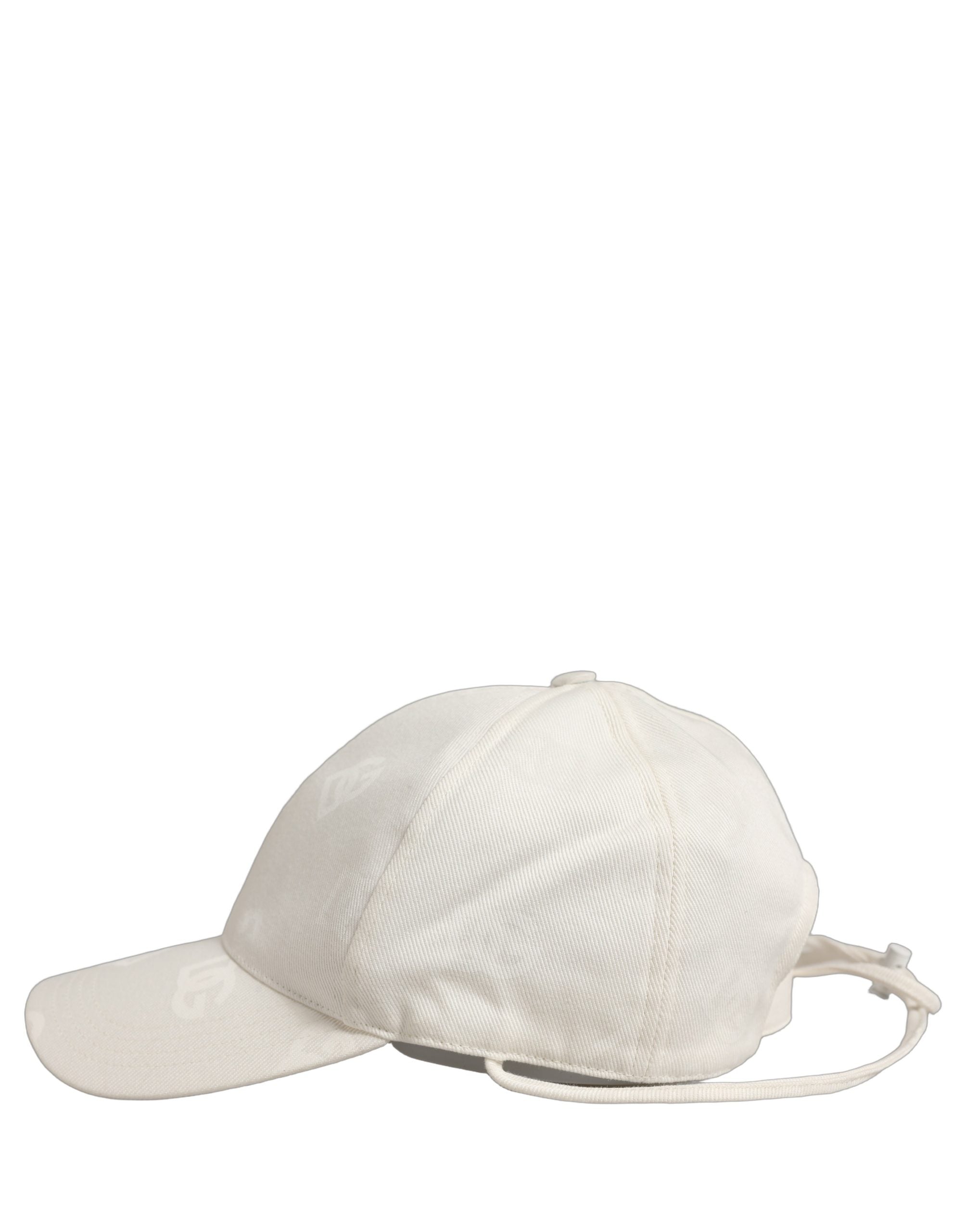 Dolce & Gabbana Men White Cotton Stretch Baseball Capello Hat Dolce & Gabbana