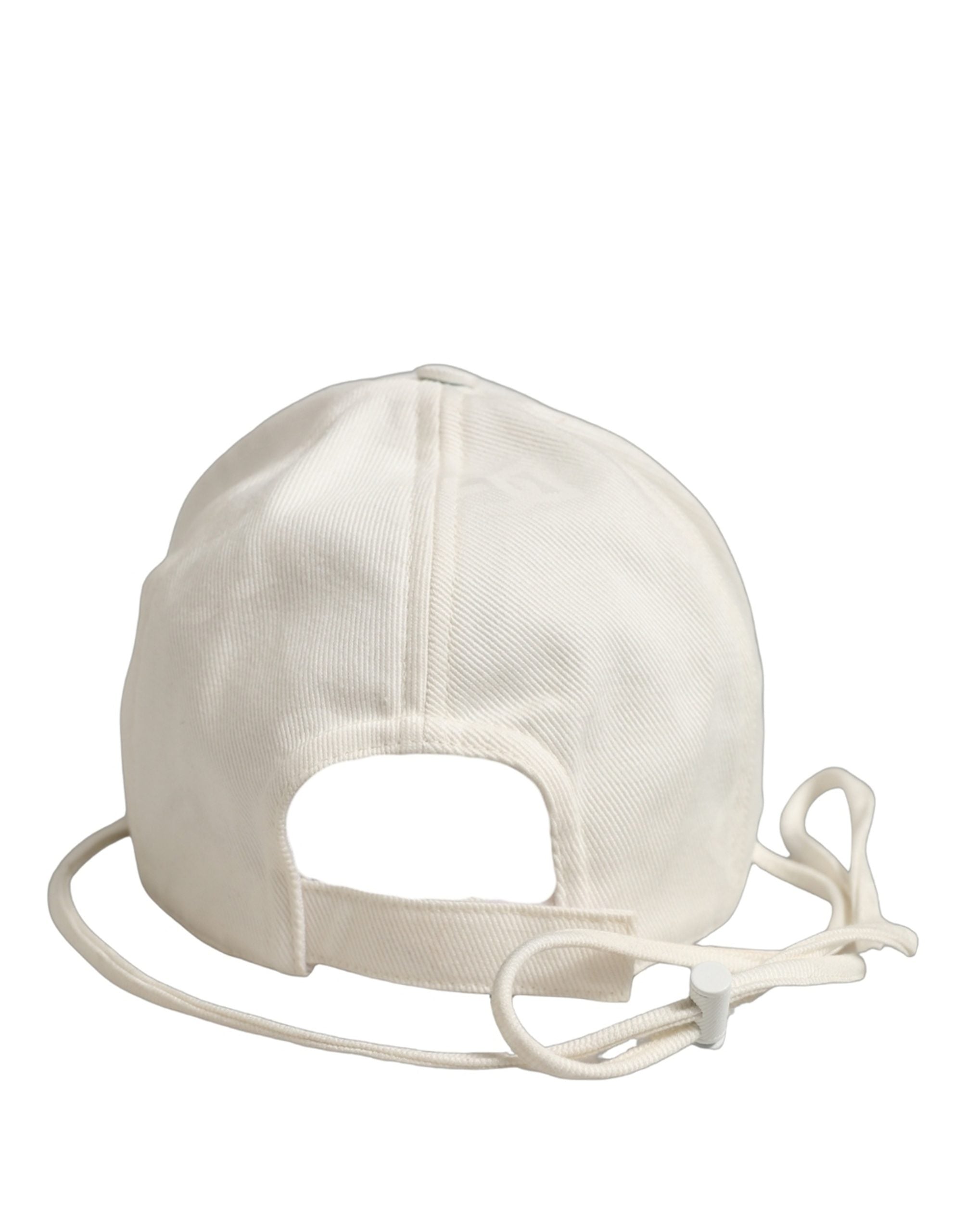 Dolce & Gabbana Men White Cotton Stretch Baseball Capello Hat Dolce & Gabbana