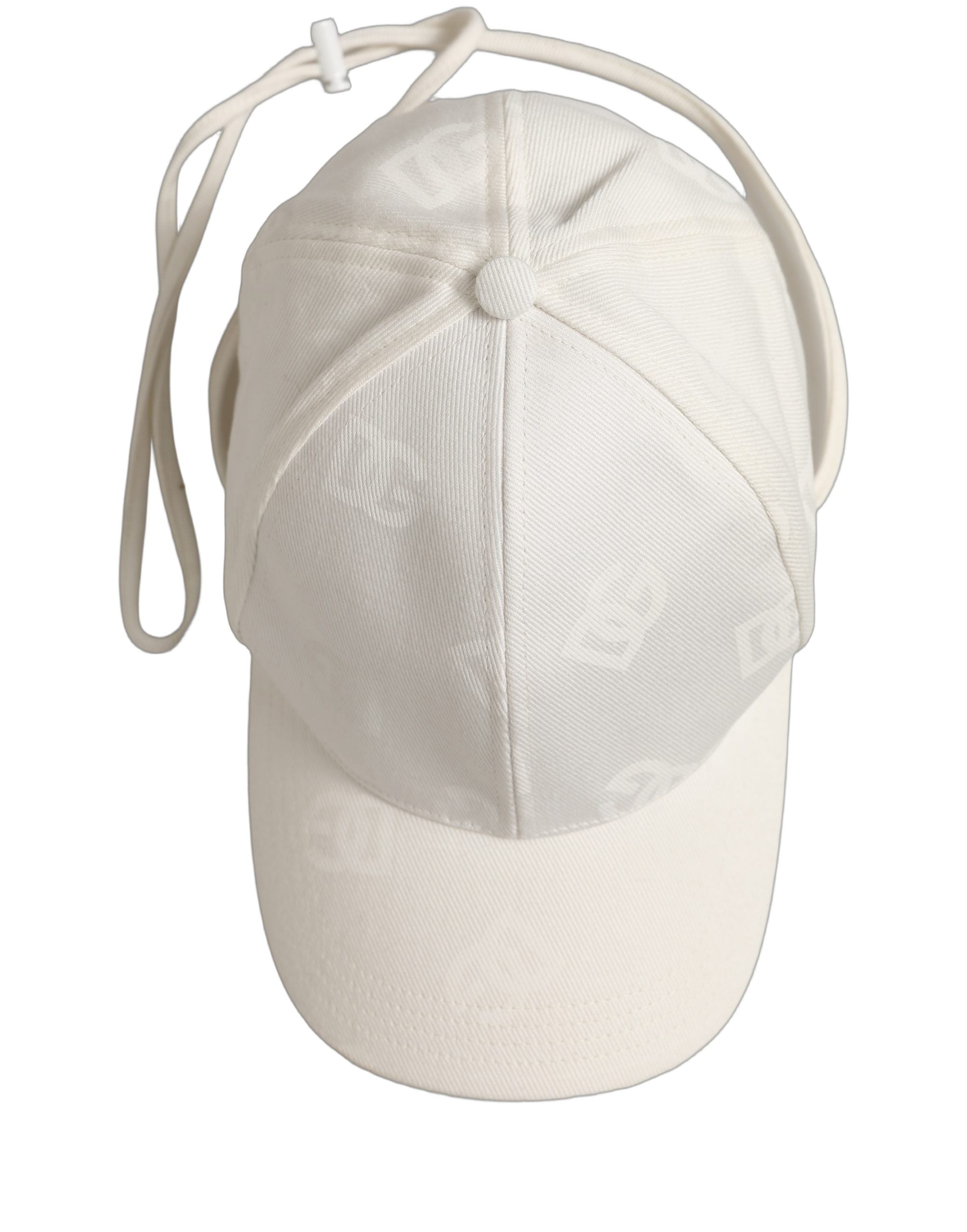 Dolce & Gabbana Men White Cotton Stretch Baseball Capello Hat Dolce & Gabbana