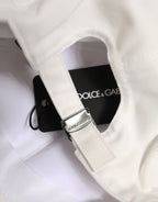 Dolce & Gabbana Men White Cotton Baseball Capello 6 Panels Hat Dolce & Gabbana
