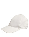 Dolce & Gabbana white cotton baseball cap with six-panel design, casual men's hat with subtle branding.