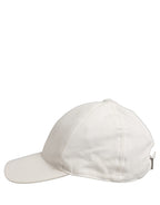 Dolce & Gabbana Men White Cotton Baseball Capello 6 Panels Hat Dolce & Gabbana