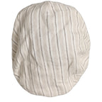 Dolce & Gabbana Men Off White Striped Linen Newsboy Capello Hat Dolce & Gabbana