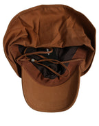 Dolce & Gabbana Men Brown Cotton Double Brim Baseball Cap Hat Dolce & Gabbana