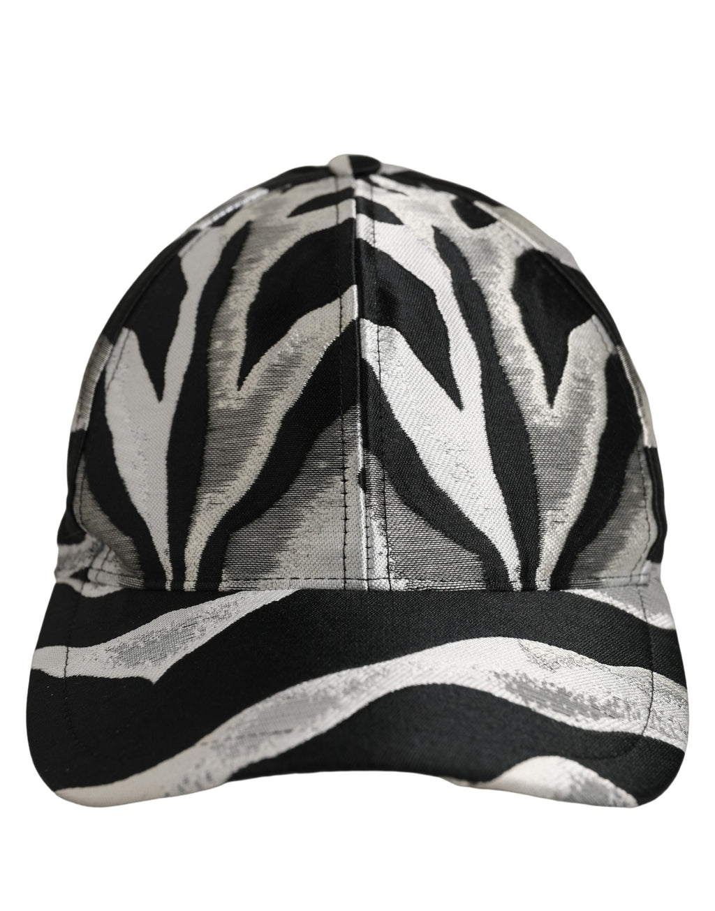 Dolce & Gabbana Men Black Silver Zebra Pattern Baseball Cap Hat Dolce & Gabbana