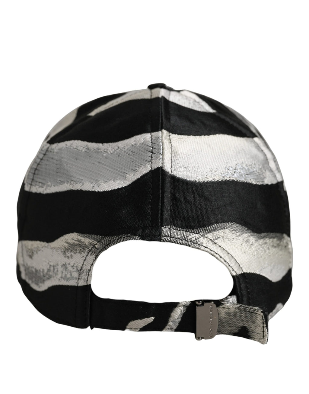 Dolce & Gabbana Men Black Silver Zebra Pattern Baseball Cap Hat Dolce & Gabbana