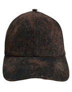 Dolce & Gabbana Men Brown Cotton Distressed Baseball Cap Hat Dolce & Gabbana