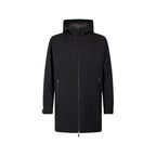 Herno Black Polyester Coat Herno
