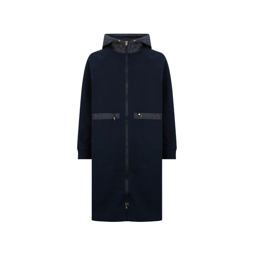 Herno Blue Cotton Coat Herno