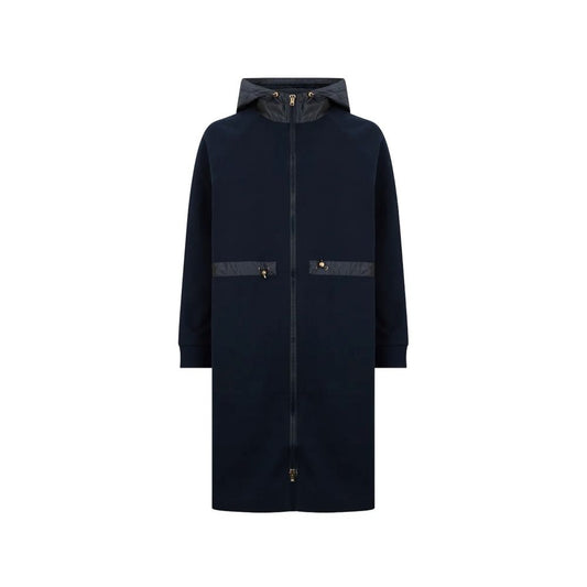 Herno Blue Cotton Coat Herno