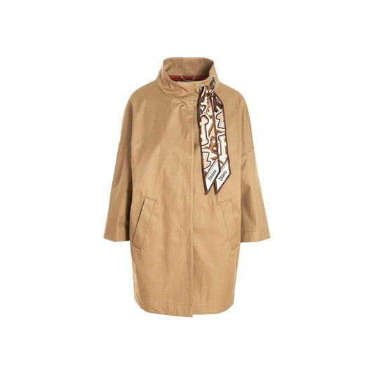 Herno Brown Cotton Coat Herno