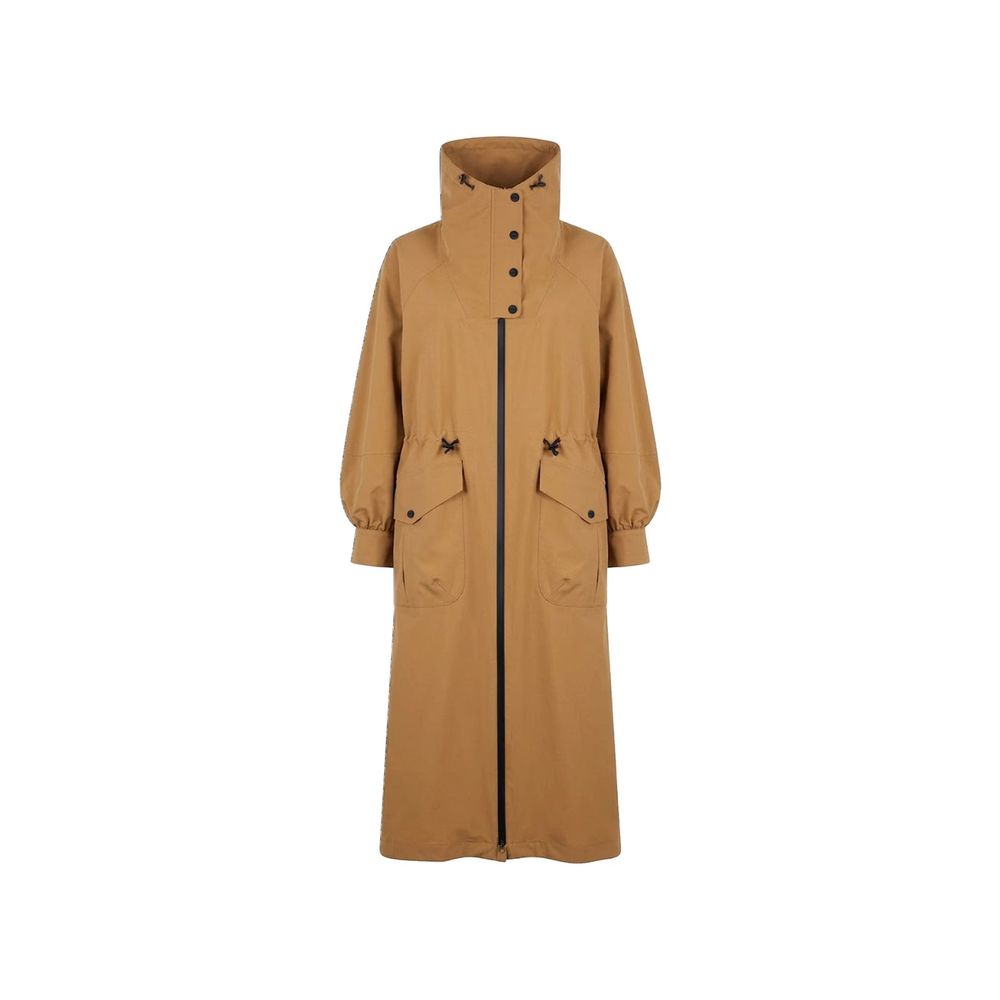 Herno Brown Polyester Coat Herno