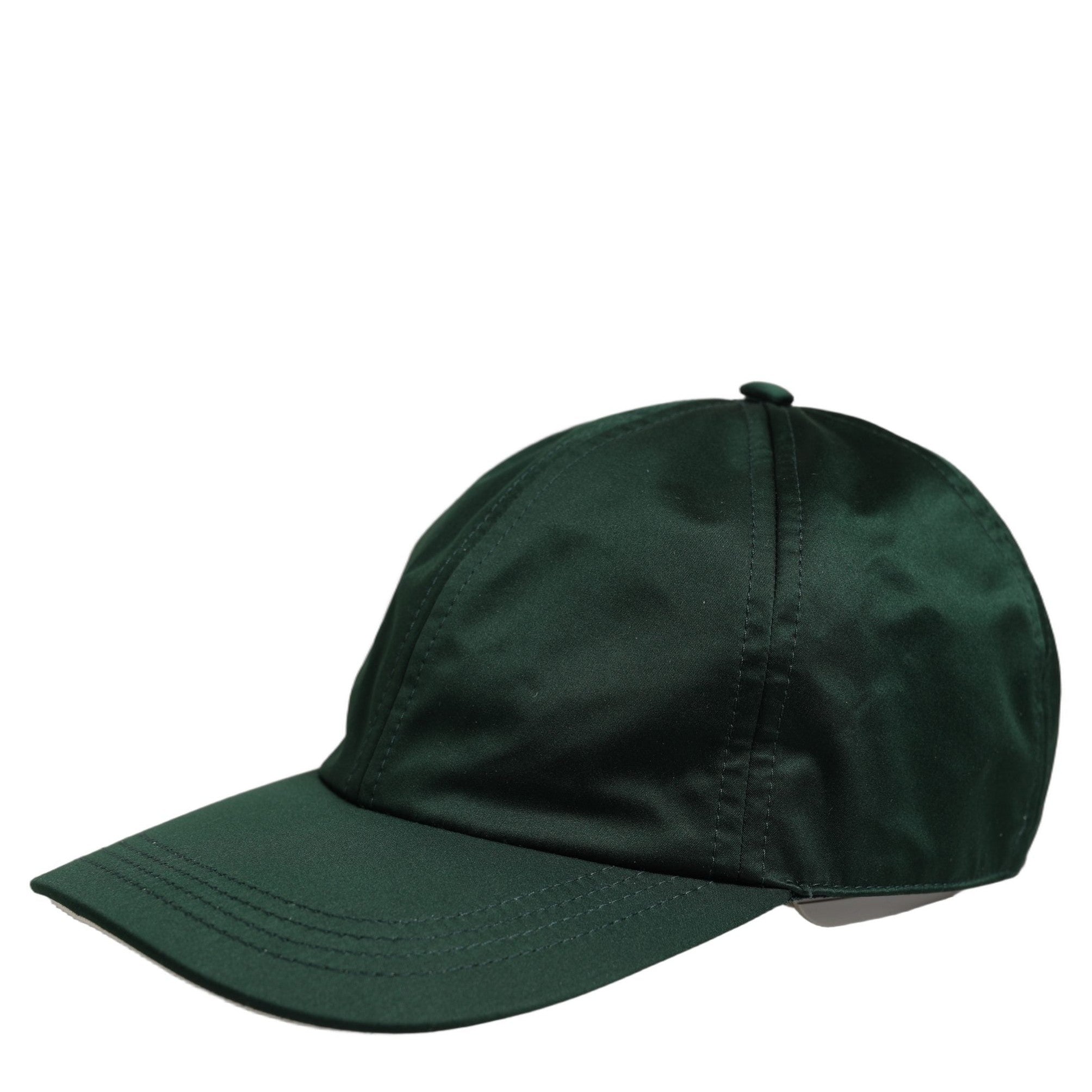 Dolce & Gabbana Men Deep Green Cotton Baseball Cap 6 Panels Hat Dolce & Gabbana