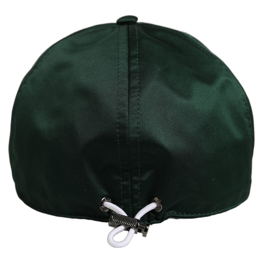 Dolce & Gabbana Men Deep Green Cotton Baseball Cap 6 Panels Hat Dolce & Gabbana