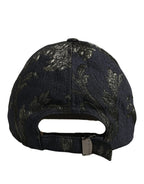 Dolce & Gabbana Men Black Floral Barocco Cotton Baseball Cap Hat Dolce & Gabbana