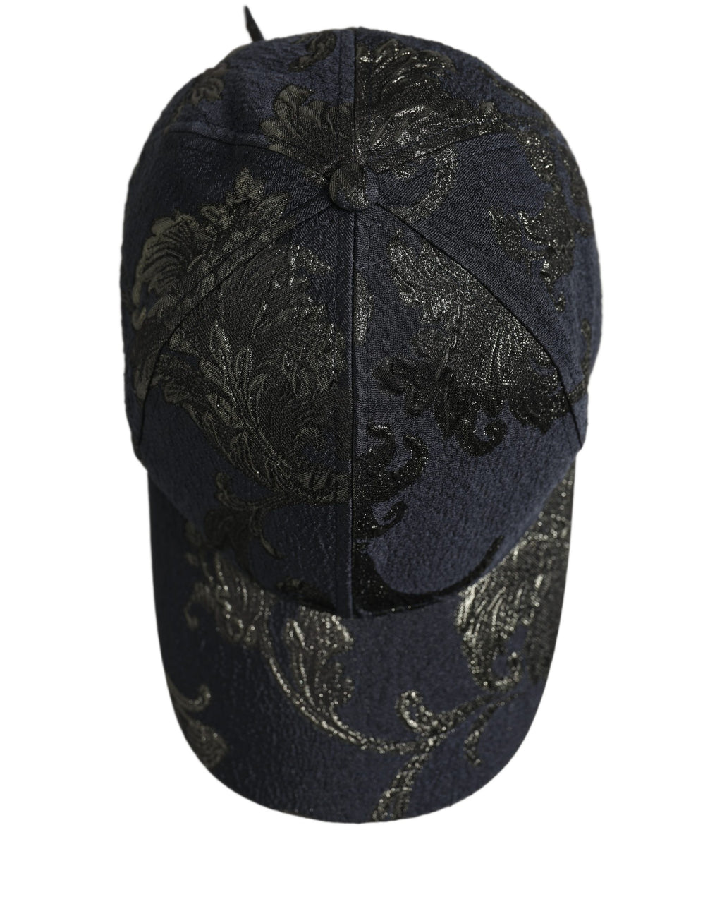 Dolce & Gabbana Men Black Floral Barocco Cotton Baseball Cap Hat Dolce & Gabbana