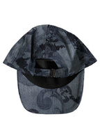 Dolce & Gabbana Men Blue All Over Logo Cotton Baseball Cap Hat Dolce & Gabbana