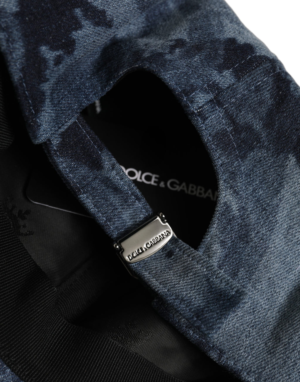 Dolce & Gabbana Men Blue All Over Logo Cotton Baseball Cap Hat Dolce & Gabbana