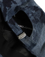 Dolce & Gabbana Men Blue All Over Logo Cotton Baseball Cap Hat Dolce & Gabbana
