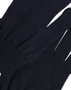Dolce & Gabbana Men Dark Blue Cashmere Knitted Winter Gloves