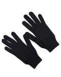 Dark blue Dolce & Gabbana men's cashmere knitted winter gloves with ribbed cuffs and a soft, warm texture.