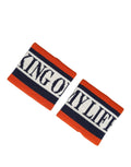 Dolce & Gabbana multicolor striped cotton wristband with "King Of My Life" inscription, stylish accessories for men.