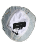 Dolce & Gabbana Men Blue Patchwork Cotton Denim Bucket Cap Hat Dolce & Gabbana