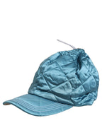 Dolce & Gabbana Men Teal Polyester Quilted Baseball Cap Hat Dolce & Gabbana