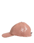 Dolce & Gabbana Men Pink Cotton Sequin Baseball Cap 6 Panels Hat Dolce & Gabbana
