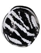 Dolce & Gabbana Men Black White Zebra Sequin Bucket Cap Hat Dolce & Gabbana