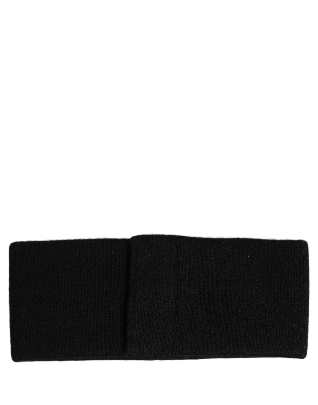 Dolce & Gabbana Men Black Cashmere Logo Plaque Head Band One Size Hat Dolce & Gabbana