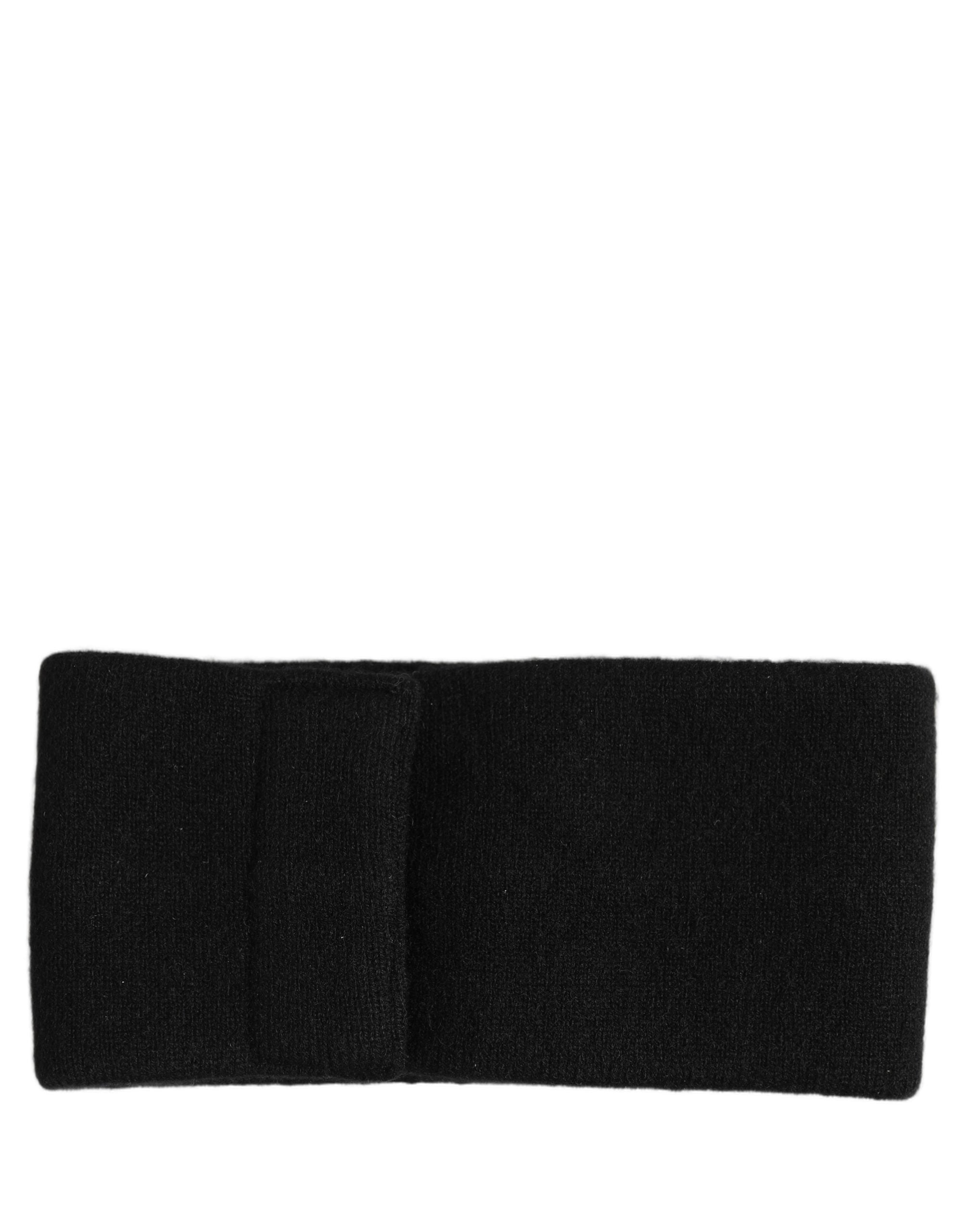 Dolce & Gabbana Men Black Cashmere Knitted Logo Head Band One Size Dolce & Gabbana