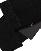 Dolce & Gabbana Men Black Cashmere Knitted Logo Head Band One Size Dolce & Gabbana