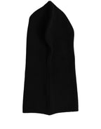 Dolce & Gabbana Men Black Wool Ribbed Knit Balaclava Wrap One Size Hat Dolce & Gabbana