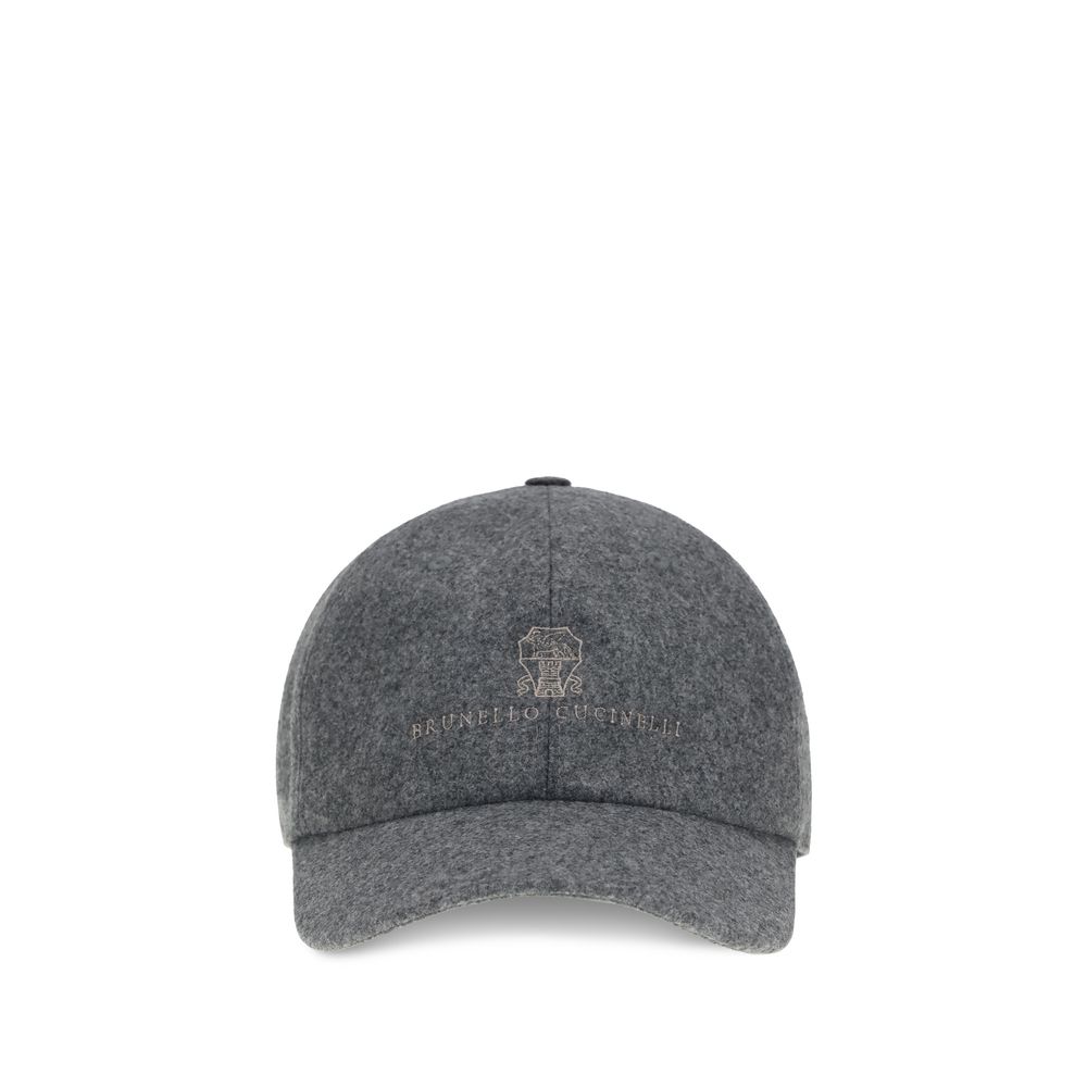 Brunello Cucinelli Gray Wool Oves Aries Cap Baseball Hat Brunello Cucinelli