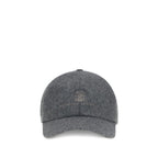 Brunello Cucinelli Gray Wool Oves Aries Cap Baseball Hat Brunello Cucinelli